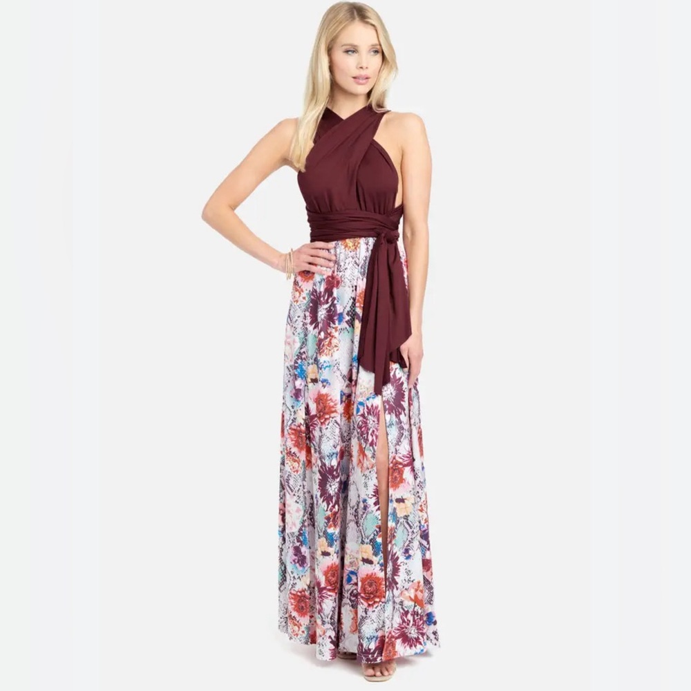 NWT. Bebe convertible Maxi dress.